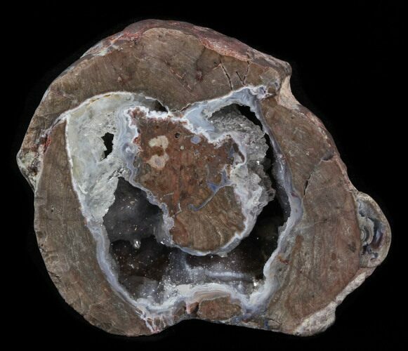 Crystal Filled Dugway Geode (Polished Half) #38874